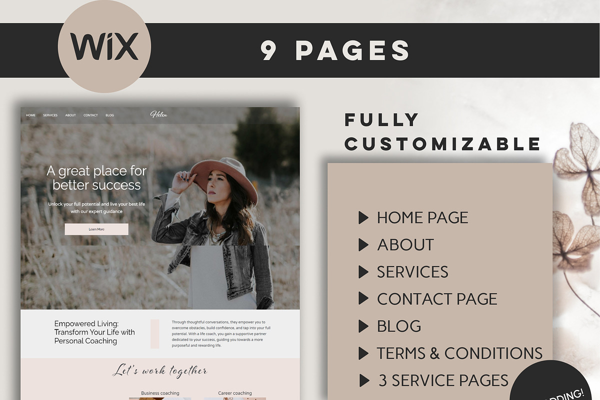 Premium Wix Template for Coaching, a Wix Template by Design House (Photo 2 of 10)