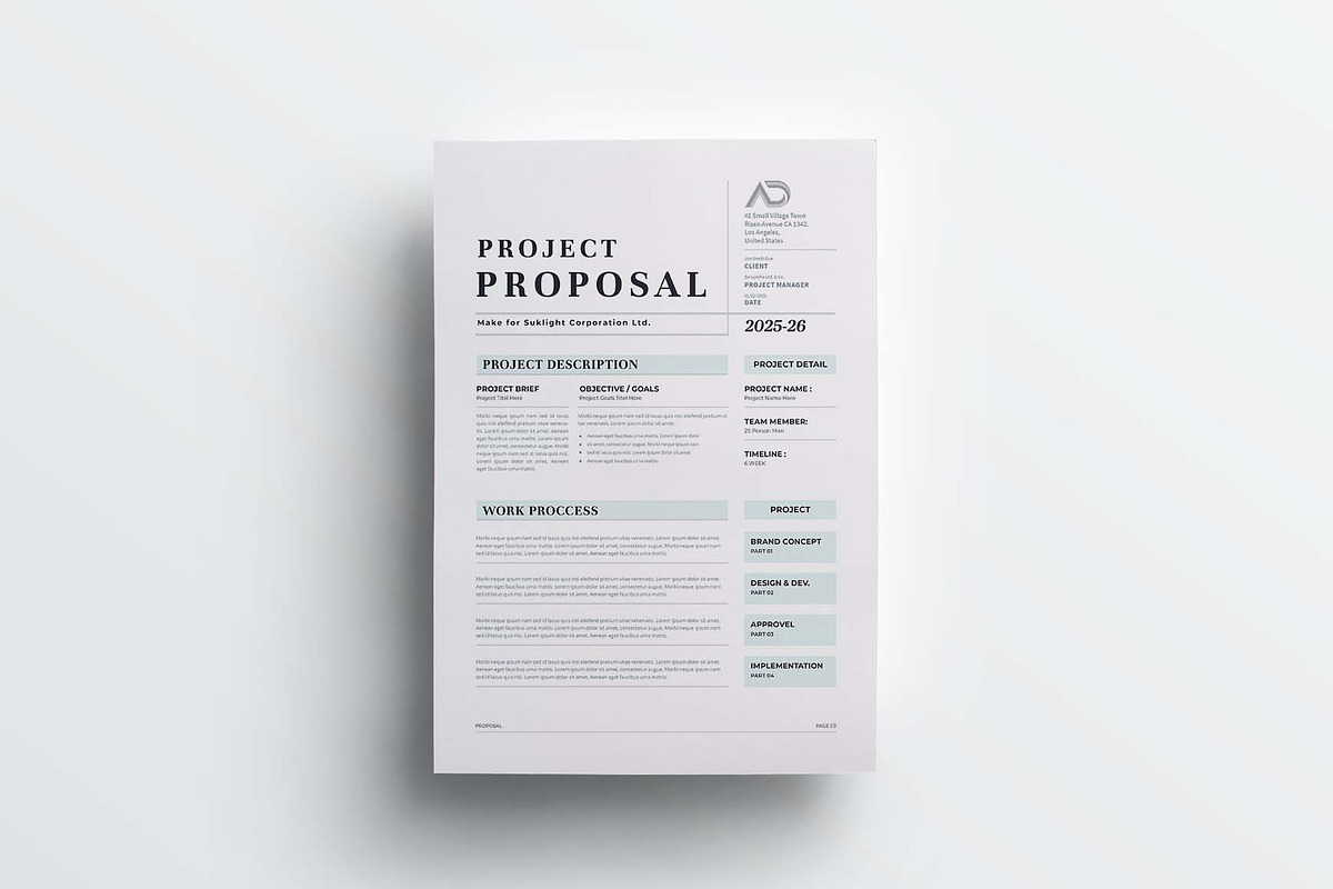 Proposal | MS Word & Indesign, a Stationery Template by design_hut (Photo 3 of 7)