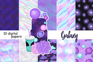 Galaxy Pattern, a Pattern Graphic by GlamArtZhanna