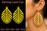 Feather Earrings Laser Cut SVG, an Object Graphic by Rose Art (Thumbnail 3 of 3)