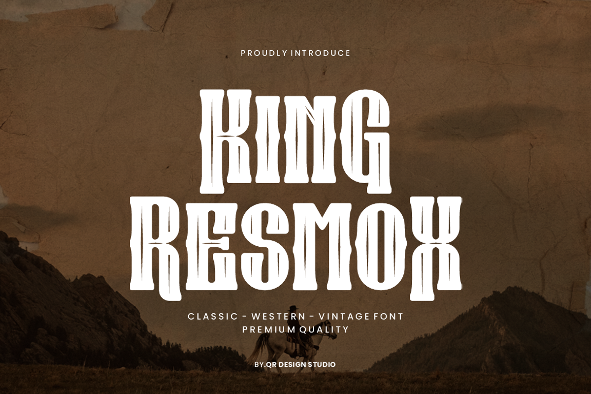 King Resmox - Western & Vintage Font, a Serif Font by QR Design Studio (Photo 1 of 8)