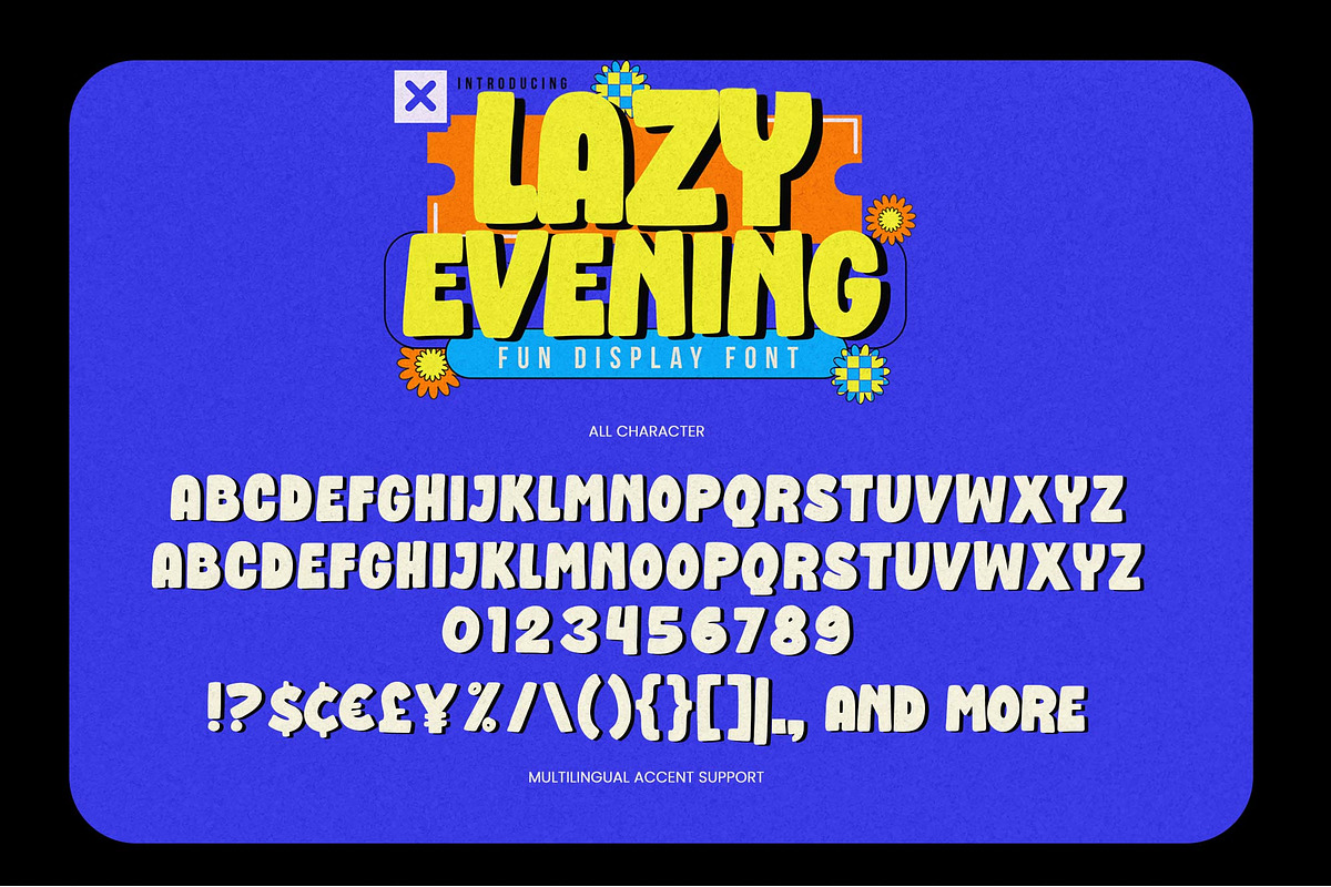 Lazy Evening - Fun Display Font, a Sans Serif Font by Gassstype (Photo 4 of 8)