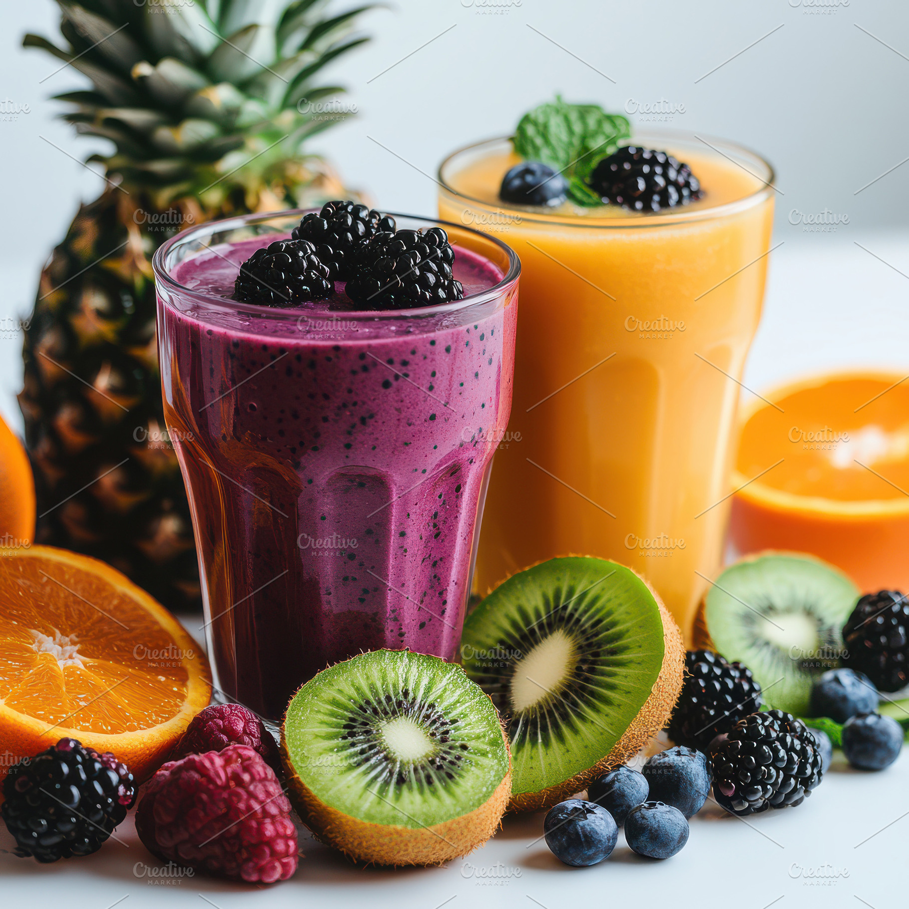 Delicious fruit smoothies healthy br, a Food & Drink Photo by Pixeness Studio