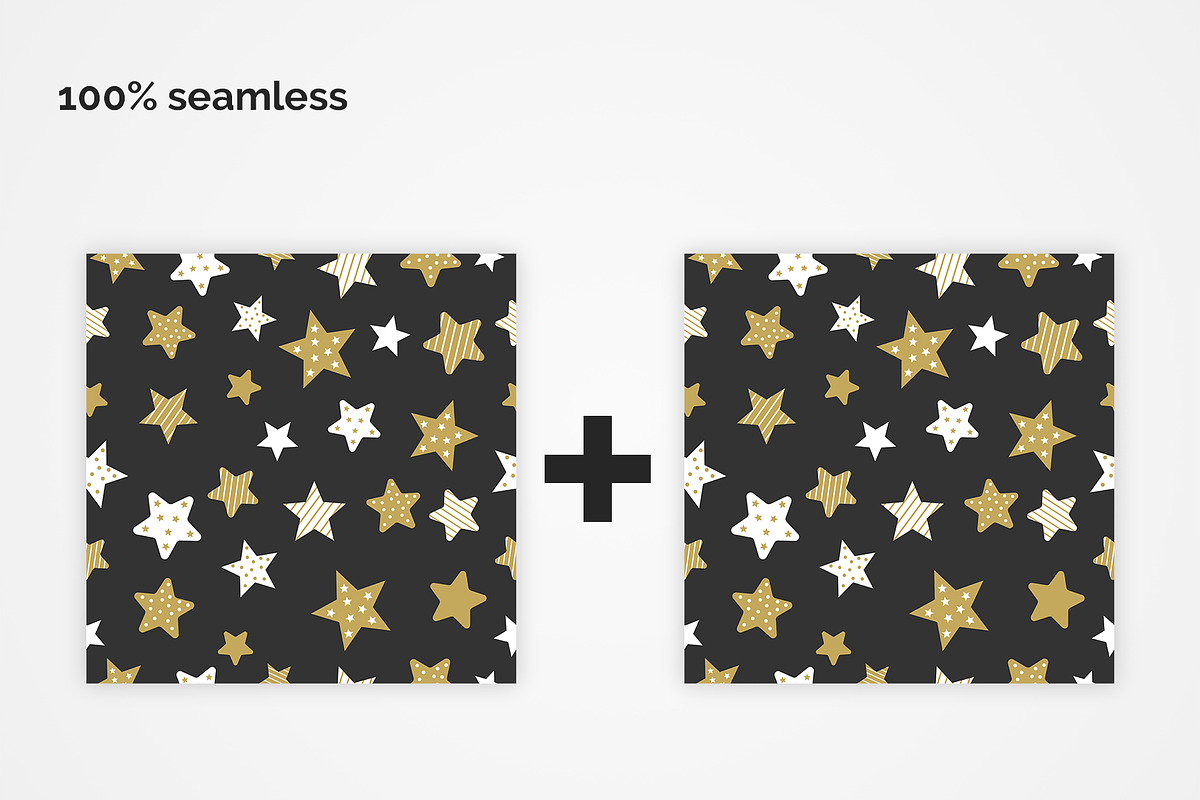 Stars Seamless Patterns, a Pattern Graphic by 3Y_Design (Photo 3 of 6)