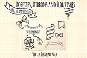 Ribbons Rosettes Flourishes Bundle, an Illustration by Violet LeBeaux (Thumbnail 2 of 4)