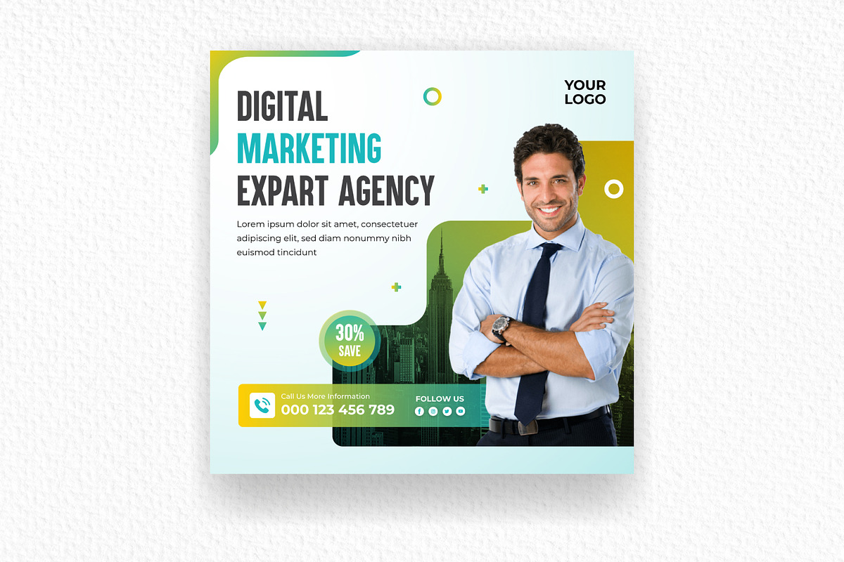 Digital Marketing Agency Social Medi, a Social Media Template by Mk_Studio (Photo 3 of 6)