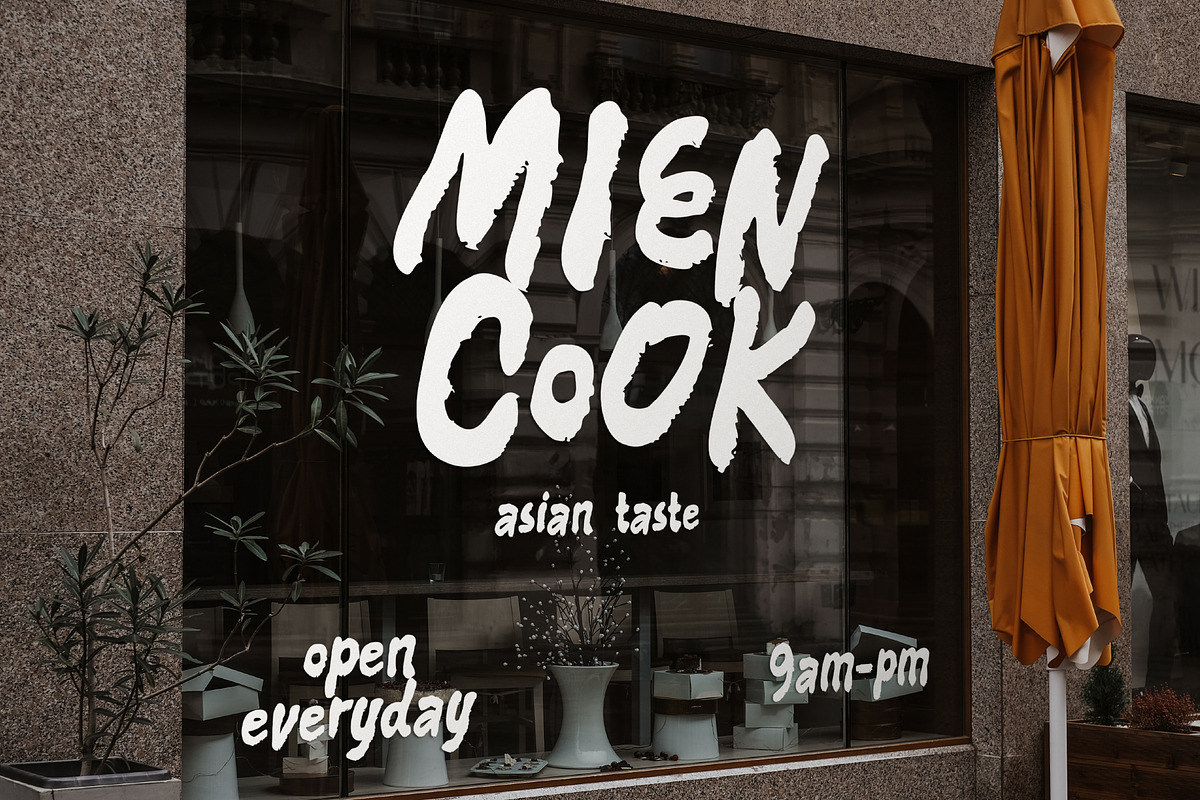 Mosive Quirky Display Typeface, a Handwritten Font by Sitintahitam (Photo 9 of 9)