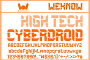 Robot Design Font, a Font by weknow (Thumbnail 4 of 8)