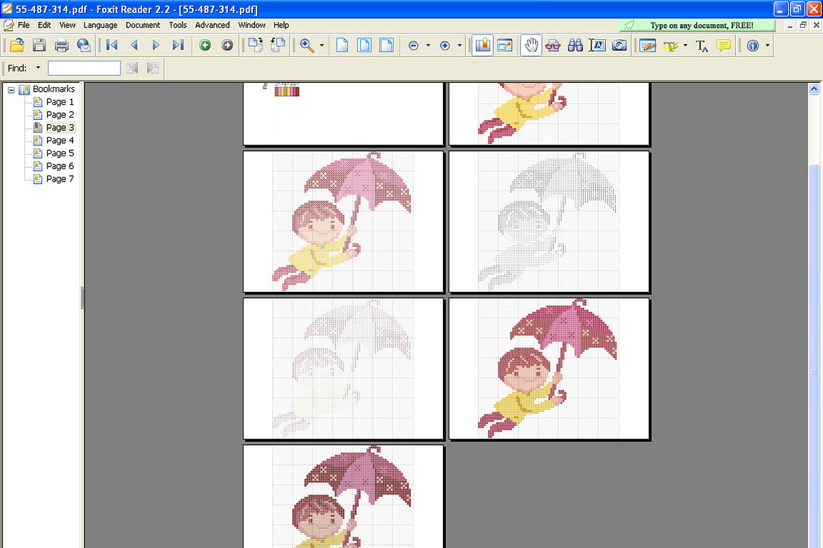 Boy with Umbrella - PDF Stitch Patte, a Print Template by Kseniya-Omega (Photo 2 of 2)