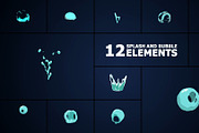 Splash Elements | Motion Graphics, a Graphic by FlashFXbox (Thumbnail 1 of 2)