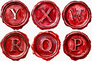 Red Wax Letter Stamp Clipart, an Illustration by Canvas Craft (Thumbnail 3 of 9)