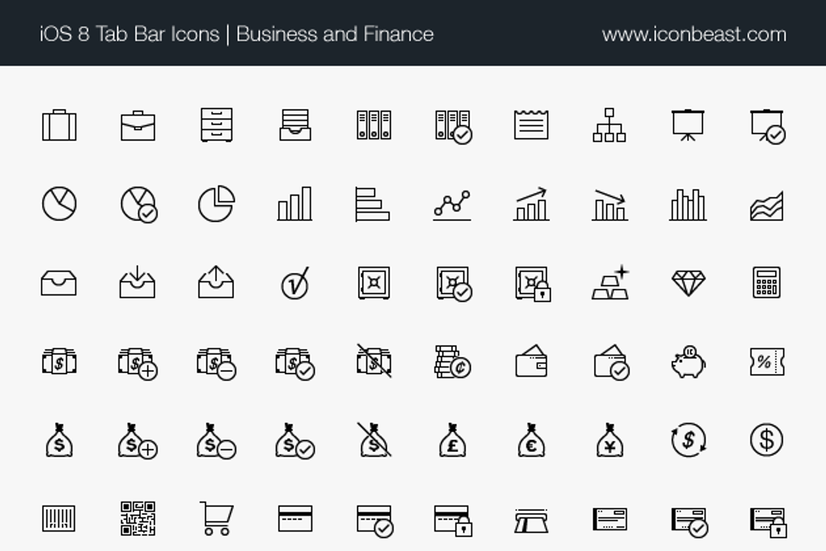 3000+ iOS 8 Tab Bar Icons, an Outline Icon by thebeast (Photo 2 of 5)