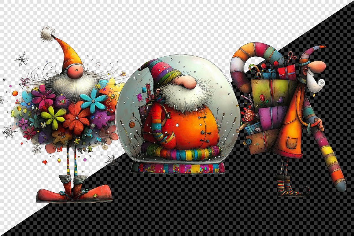 Quirky Santa, Funny Santa Clipart, an Illustration by Creative Art (Photo 6 of 10)