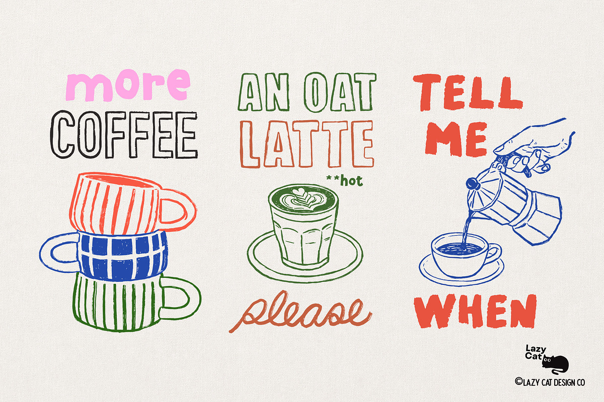 Coffee Lover Designs, an Object Graphic by Lazy Cat (Photo 6 of 7)