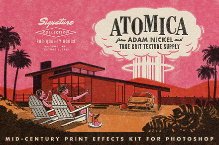 Atomica Mid-Century Print Effects, an Action Add-On by True Grit Texture Supply