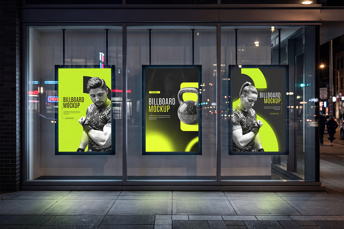 Indoor Billboard Mockup Bundle, an Advertising Mockup by graphypix (Photo 12 of 13)