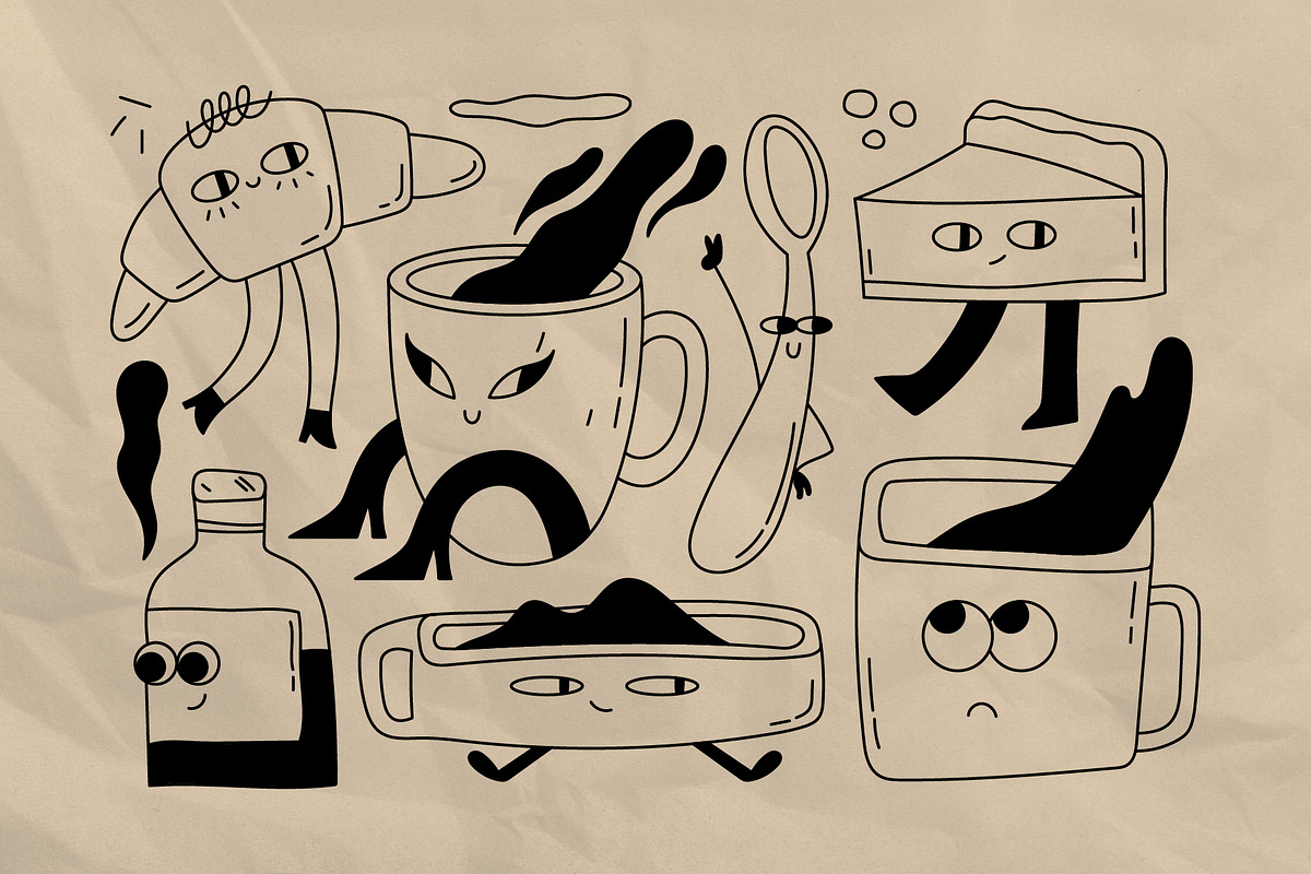 Coffee Break | Graphic collection, an Illustration by katieromanoff_art (Photo 5 of 9)