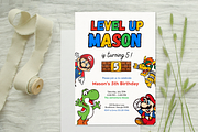 Super Mario Birthday Invitation, an Invitation Template by heynomi (Thumbnail 1 of 20)