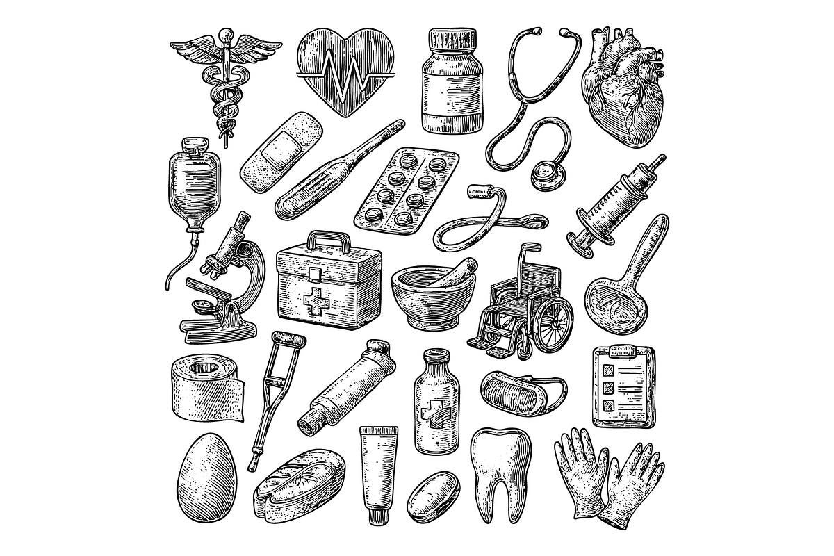 Medical Health Icons, an Object Graphic by RT Studio