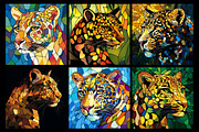 Stained Glass Leopard Coloring Pages, an Animal Illustration by protabsorkar11 (Thumbnail 6 of 6)