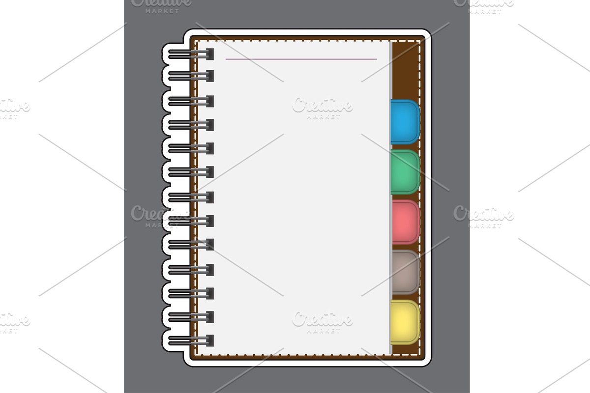 Blank Paper with Notebook Vector, an Object Illustration by piter.goskov