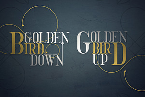 Golden Bird Serif Font Cool Extras