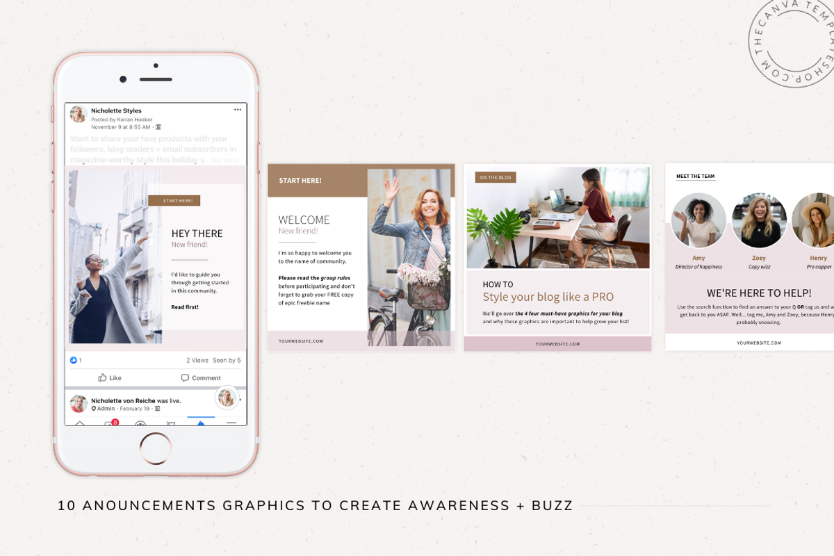 Eva Facebook Group Canva Templates, a Social Media Template by The Canva Template Shop (Photo 5 of 7)