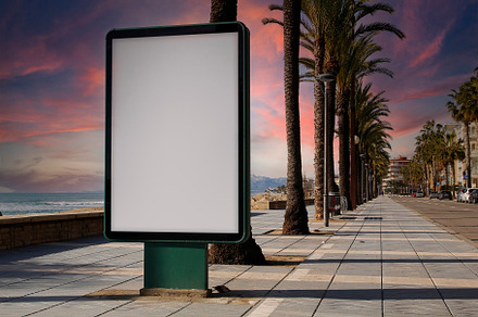 Blank billboard outdoors