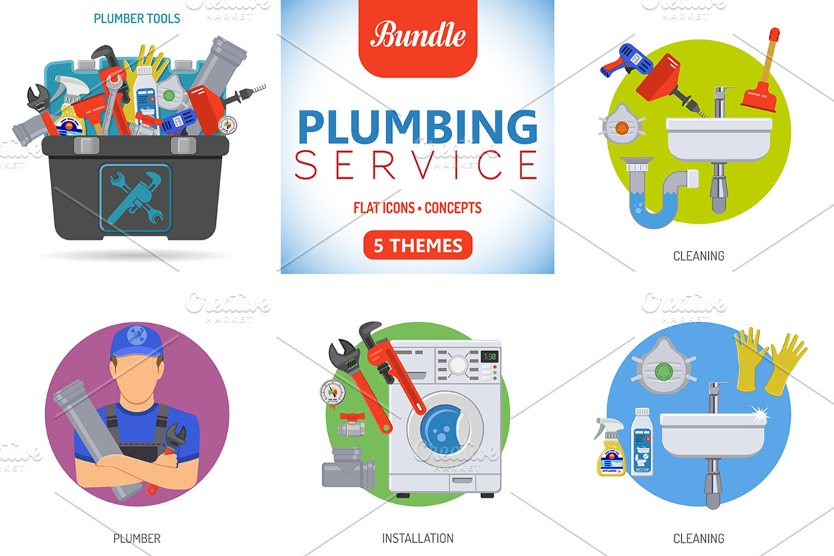 Plumbing Service Themes, a Work Illustration by TAlex (Photo 1 of 6)