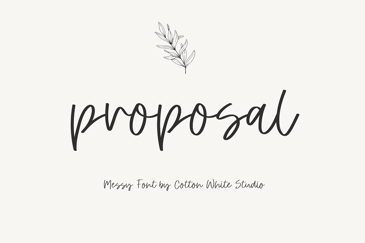 Proposal, a Font by Sofia Skoog (Photo 1 of 9)