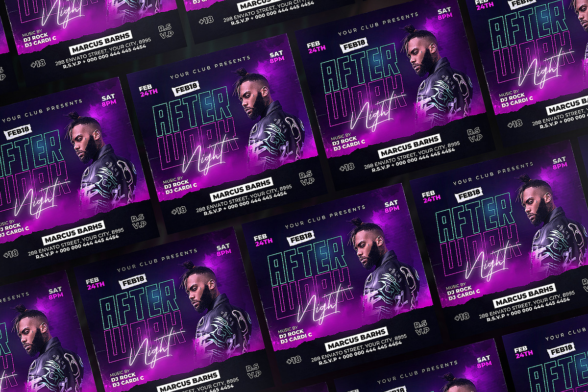 Party Flyer, Canva Club Flyer, a Flyer Template by FLYERHIVE (Photo 2 of 3)