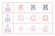 Cosmetic Packaging Line Icons, an Outline Icon by Made by Made (Thumbnail 3 of 9)