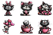 Whimsical Easter Cat Clipart, an Illustration by CreationArt (Thumbnail 3 of 7)