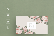 Roses business card template, a Card Template by MH Design Template (Thumbnail 2 of 4)