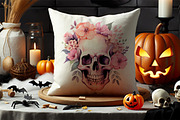 Watercolor Pink Skull Clipart Bundle, an Object Illustration by Creative Arslan (Thumbnail 7 of 9)