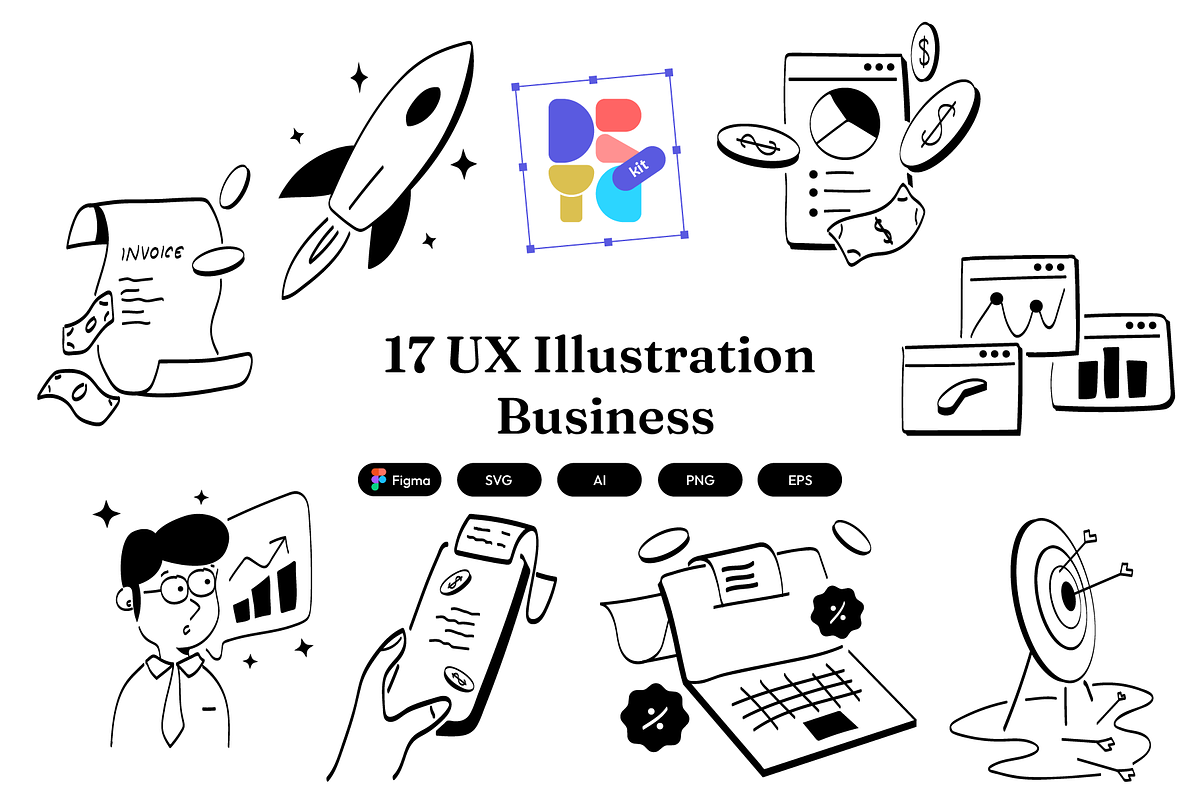 17 UX Illustration | Business, a Work Illustration by Directico Design Kit (Photo 1 of 4)