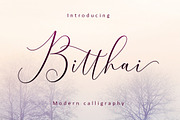 Bitthai Script, a Script Font by Amarlettering (Thumbnail 1 of 9)