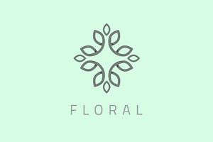 Flower Modern Geometric Logo