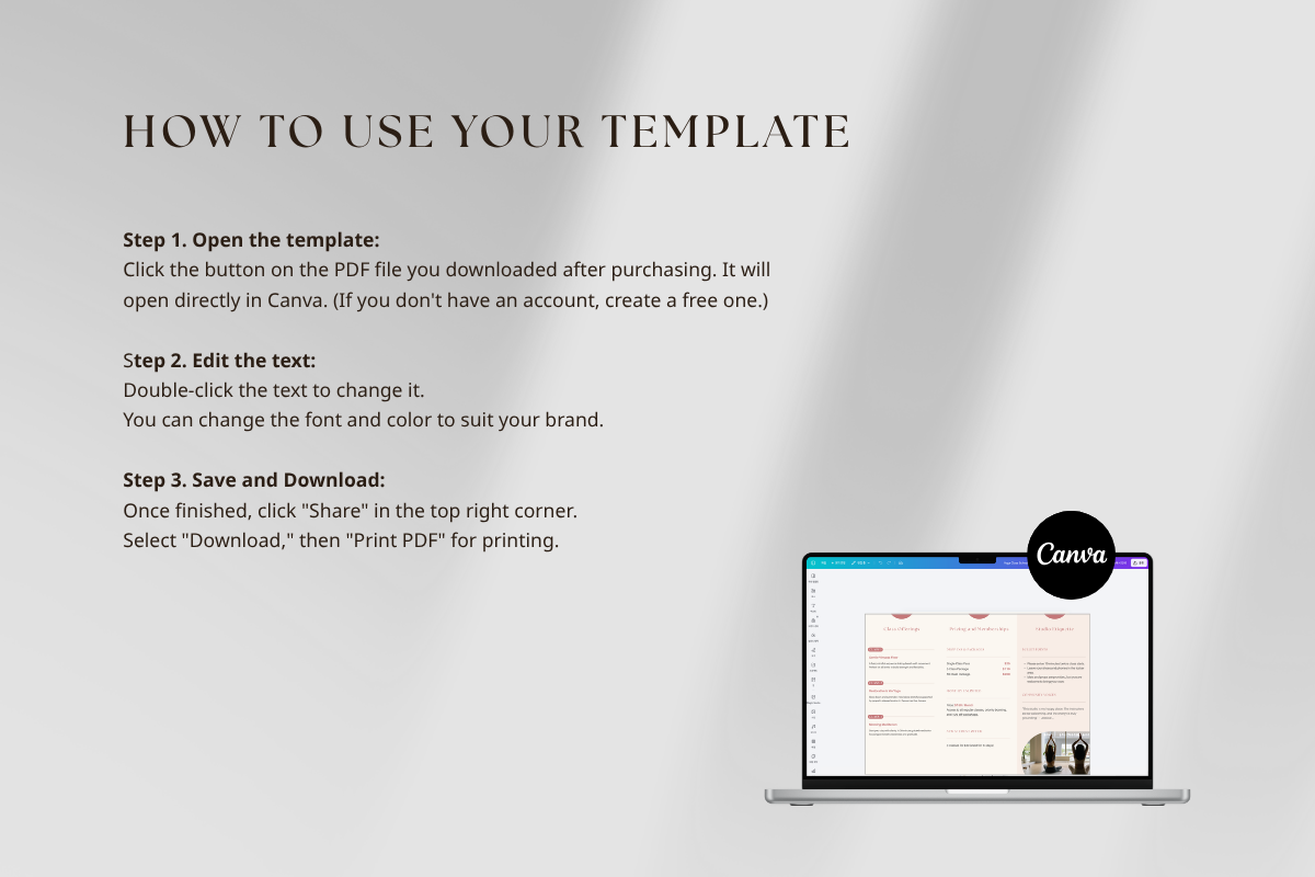 Minimalist Yoga & Wellness Brochure, a Brochure Template by batang (Photo 4 of 4)