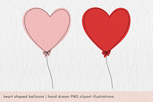 Heart Balloons Clipart Illustration