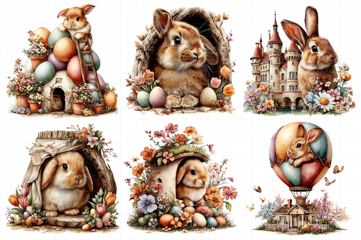 Easter Bunny House Clipart, an Illustration by Daily.Designs (Photo 4 of 8)
