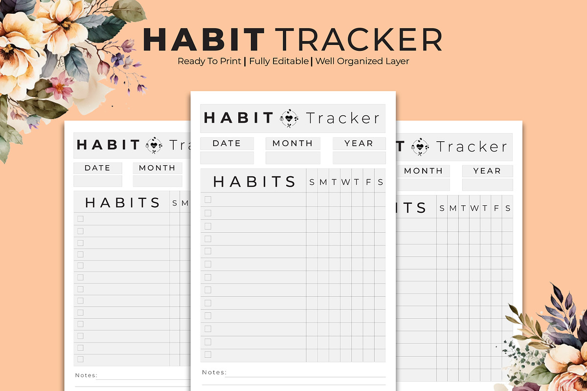 Habit Tracker Weekly Kdp Interior, a Stationery Template by Hurairagraphics (Photo 1 of 4)