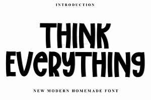 Think everything, a Serif Font by InermediaSTUDIO
