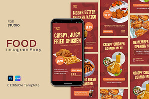 Food Instagram Story Template, a Social Media Template by FDR Studio