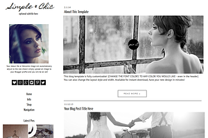 Blogger Template - Simple & Chic