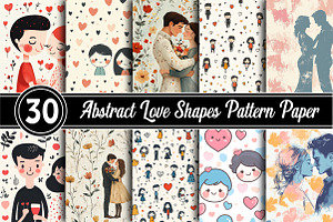 Cute Couples Pattern Digital paper, a Background Photo by RobertsArt
