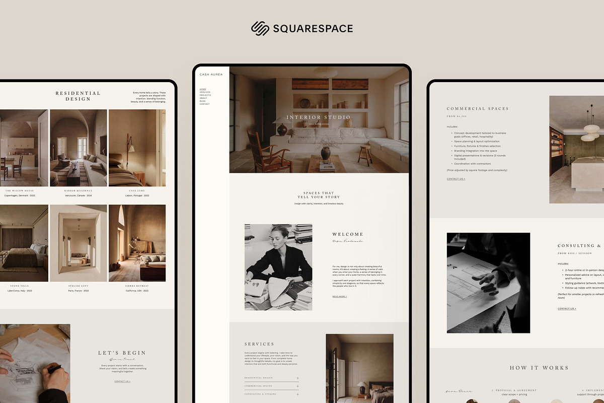 Squarespace Template Interior Design, a Squarespace Template by The Soft Voice (Photo 2 of 9)