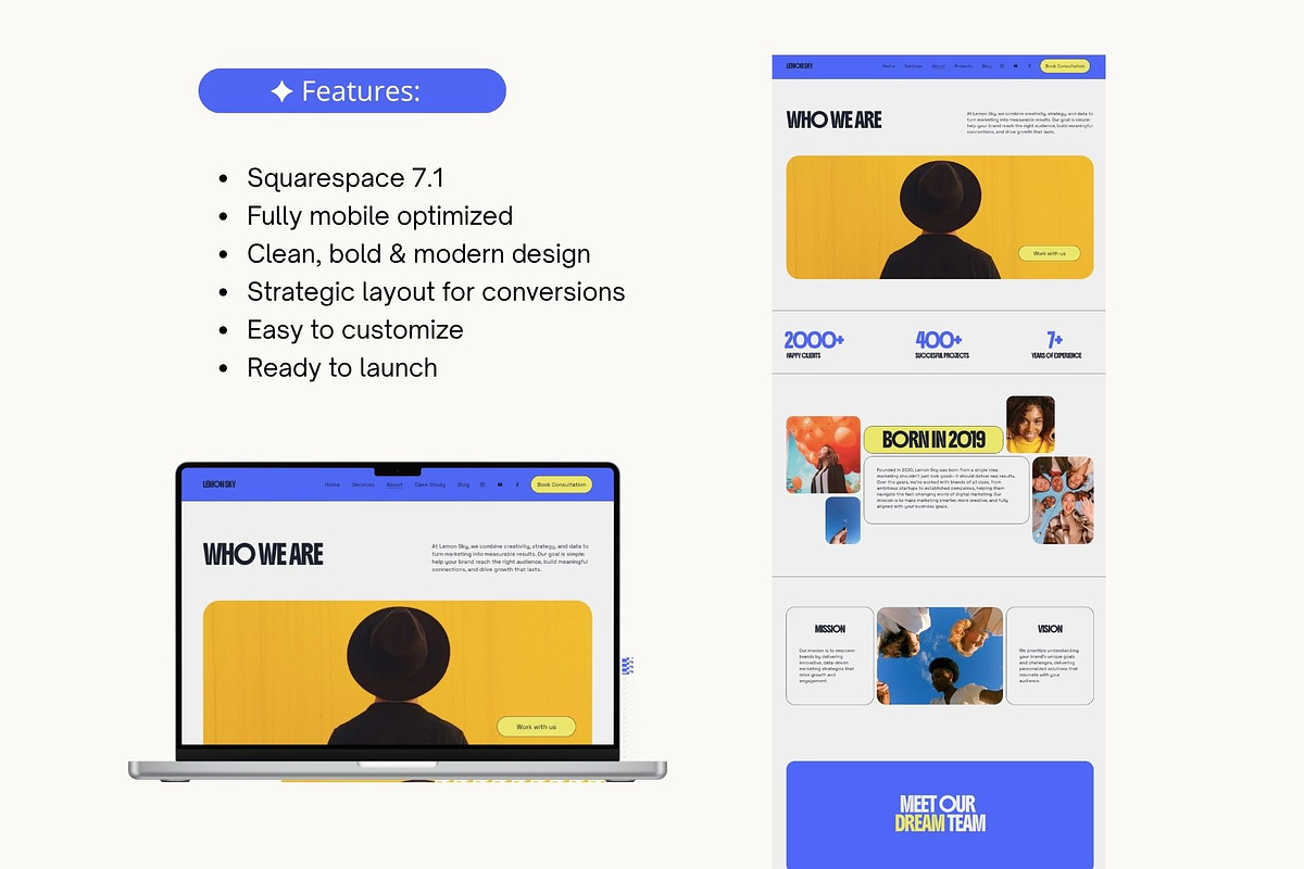 Bold Squarespace Template for agency, a Squarespace Template by Yaaas Design (Photo 5 of 10)