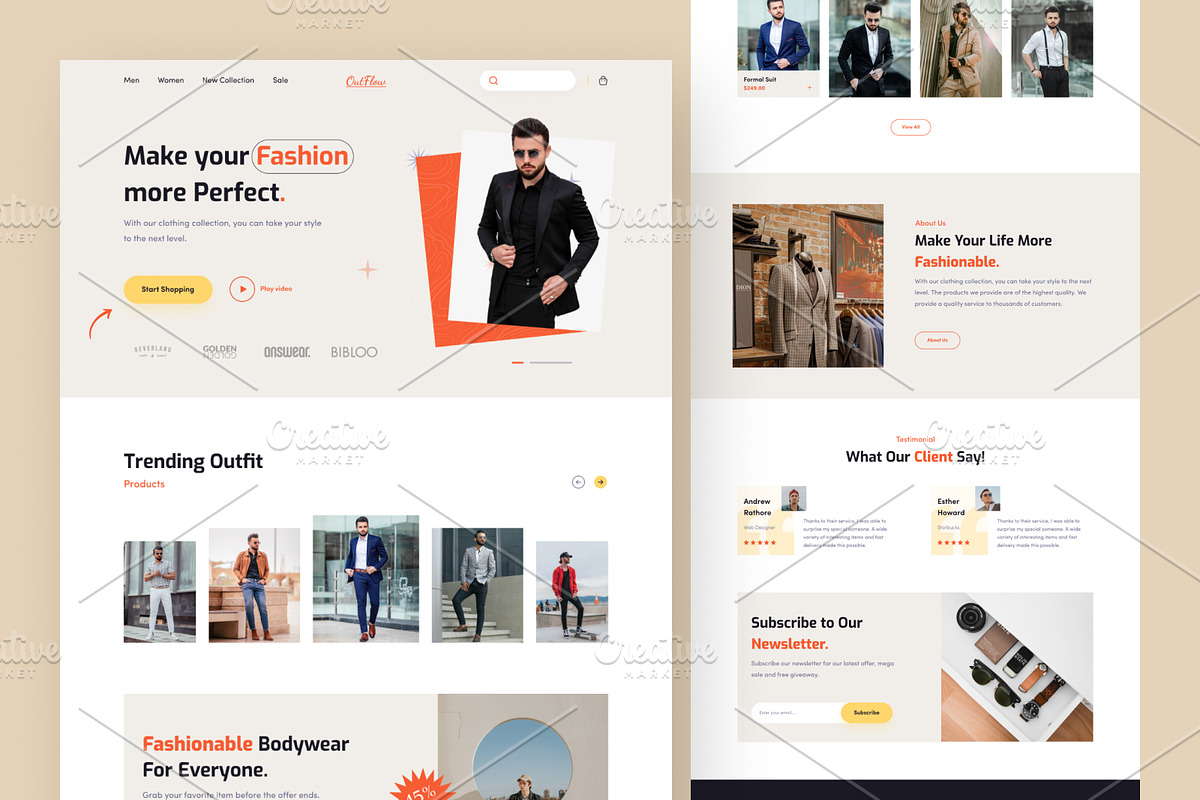 Fashion E-Commerce Website Template, a Landing Page Template by Tanvir Ahammed Tamim (Photo 2 of 2)