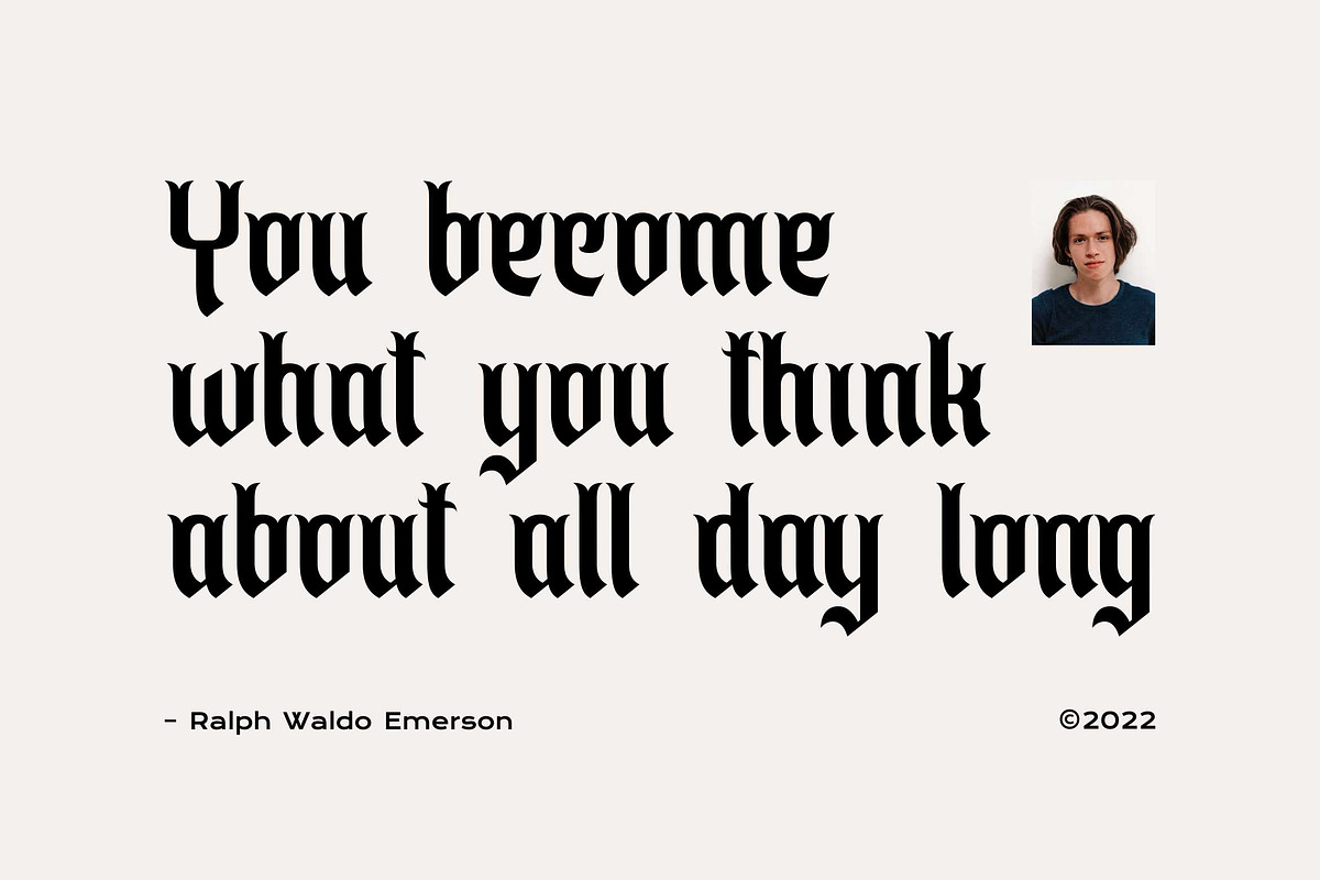 Hollykop-Blackletter Display Font, a Blackletter Font by Fype Co. (Photo 5 of 6)